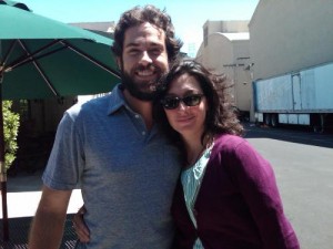 Zachary Levi & Ali Adler on the first day of Season 3 proCHUCKtion / photo from Ali Adler