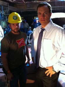 Zachary Levi tweets photos of Adam Baldwin from the set of the Chuck season 4 premiere