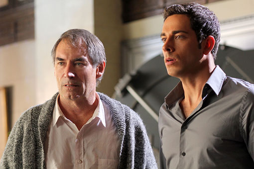 Timothy Dalton guest stars with Zachary Levi on Chuck