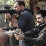 Adam Baldwin and Joshua Gomez with guns in Chuck vs. Phase Three